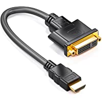 deleyCON Cable Adaptador HDMI a DVI - HDMI Macho a DVI Hembra 24+5-1080p Full HD HDTV 1920x1080 para TV Proyector PC…